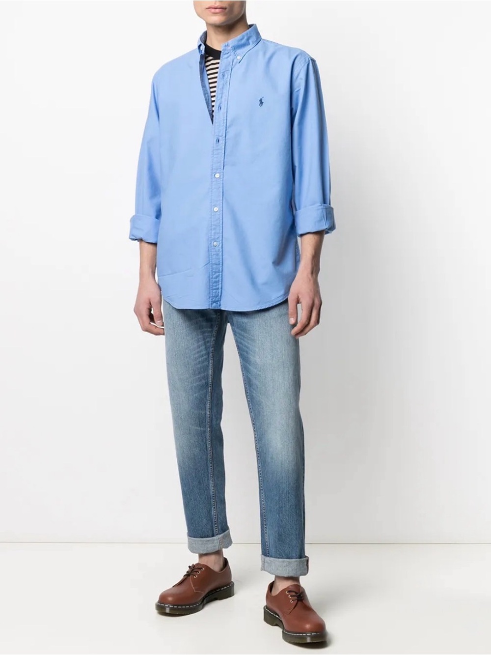 Vintage Ralph Lauren Custom Fit Shirt Size XXL Blue Cotton